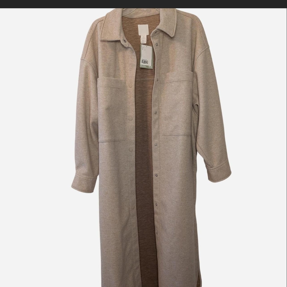 H&M Beige Wool-Blend Coat